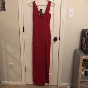 NWT Red Maxi Dress with Slit